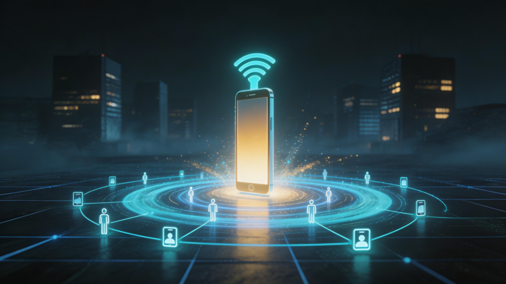 A_small_glowing_signal_tower_shaped_like_a_smartph-1773681908789